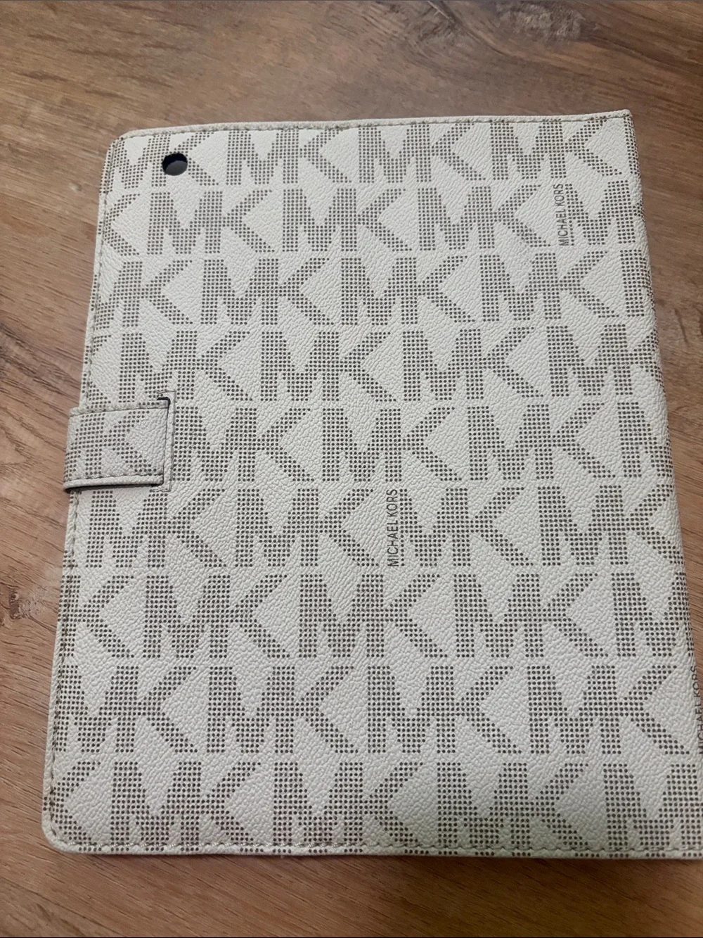 Michael Kors Cream and Taupe Signature MK Tablet / IPAD Cover/Case